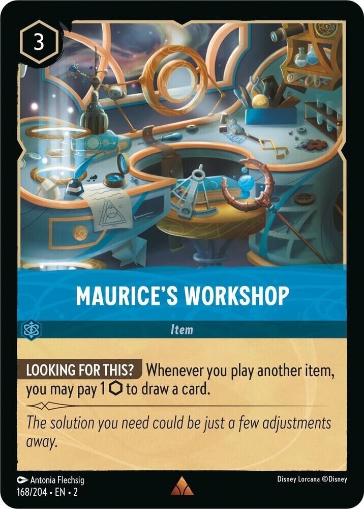 Maurice's Workshop Cold Foil Disney Lorcana 168/204 Rise of the Floodborn