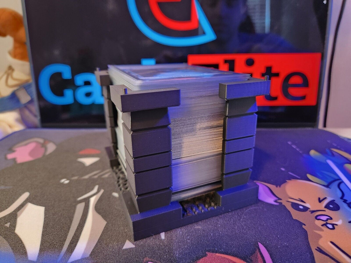 TCG Card Game Deck Box 100 Cards Deck Holder Stackable MTG Pokemon Lorcana