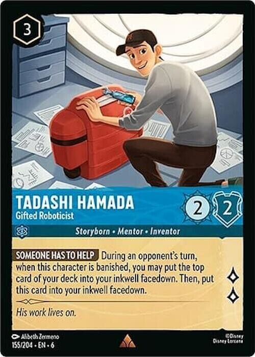 Tadashi Hamada Gifted Roboticist Non-Foil Disney Lorcana 155/204