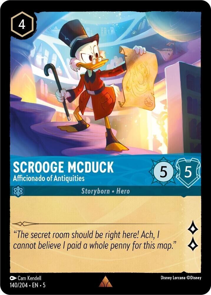 Scrooge McDuck Afficionado of Antiquities Non-Foil Disney Lorcana 140/204