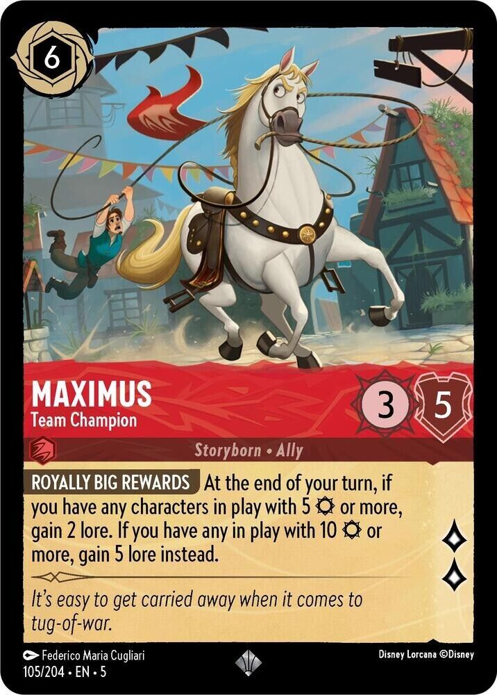 Maximus Team Champion Non-Foil Disney Lorcana 105/204