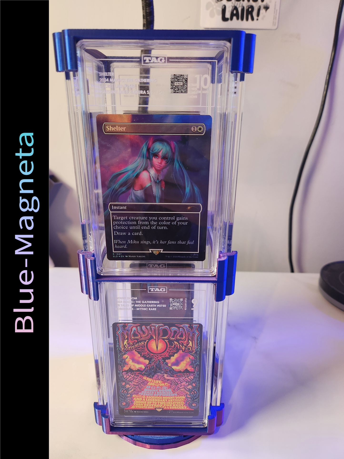 Graded Card Stand - Compatible with PSA/CGC - Turnable 360 Display - SlabTower