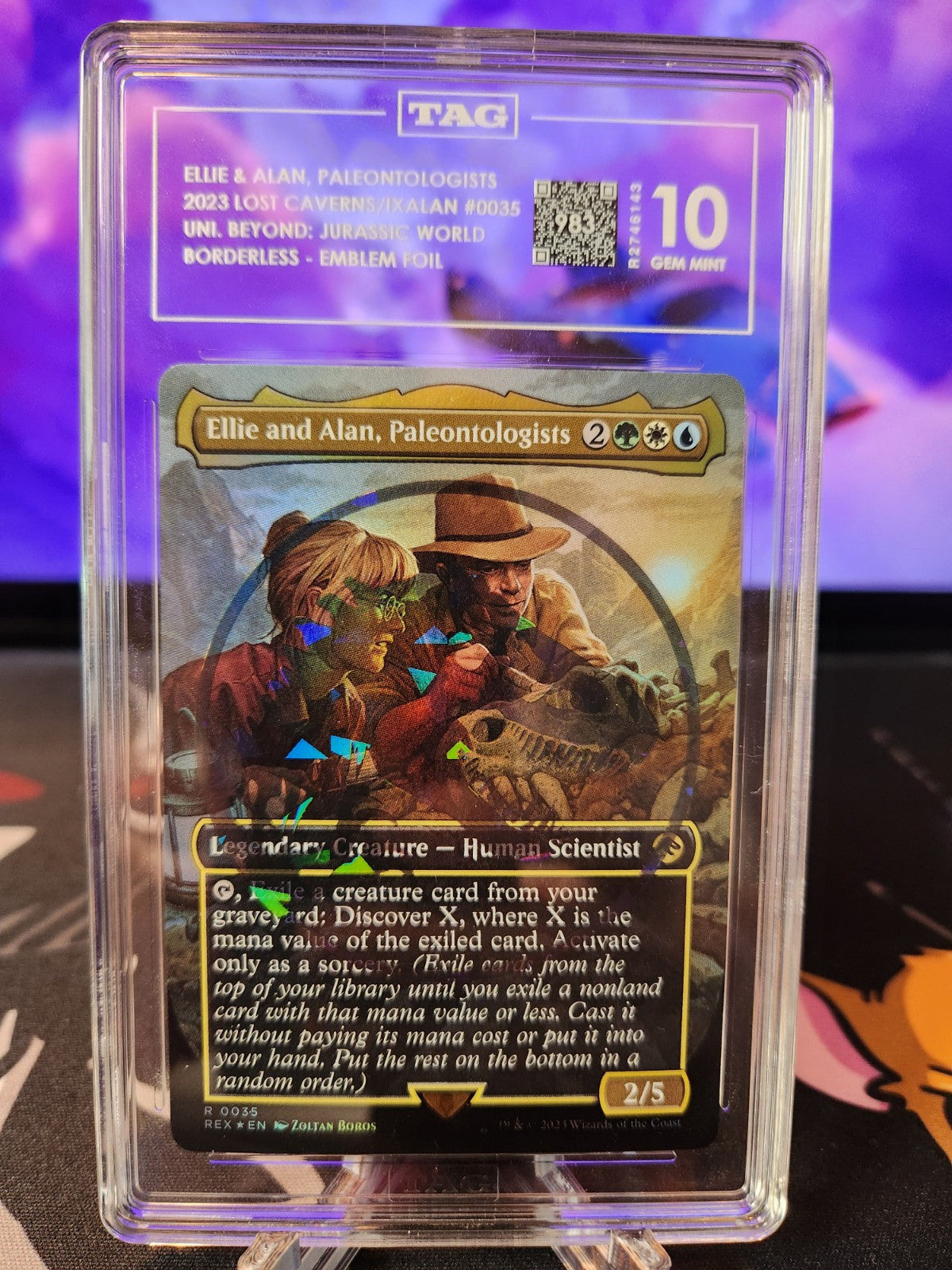 MTG ELLIE AND ALAN, PALEONTOLOGISTS Jurassic World Brdles-Emb Foil #0035 TAG 10