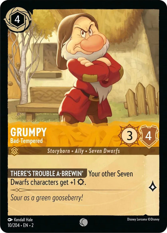 Grumpy  Bad-Tempered Cold Foil Disney Lorcana 10/204