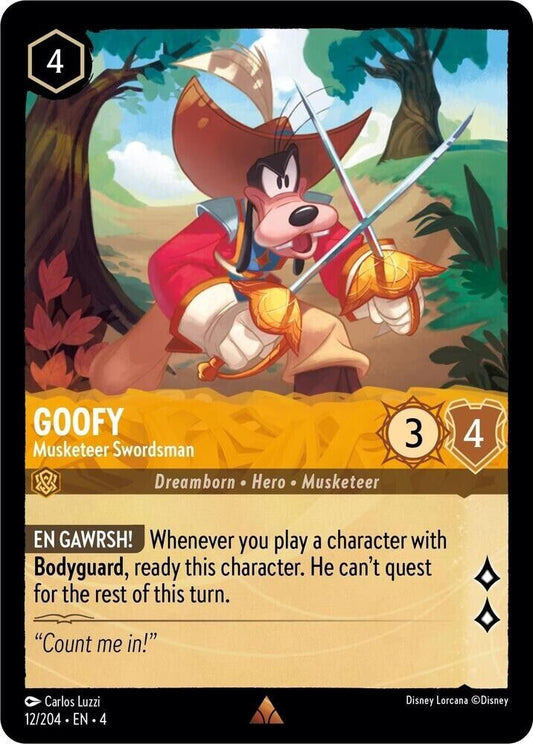Goofy Musketeer Swordsman Non-Foil Disney Lorcana