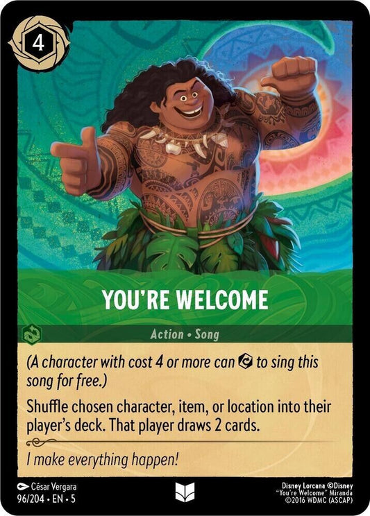 You're Welcome Cold Foil Disney Lorcana 96/204 Shimmering Skies