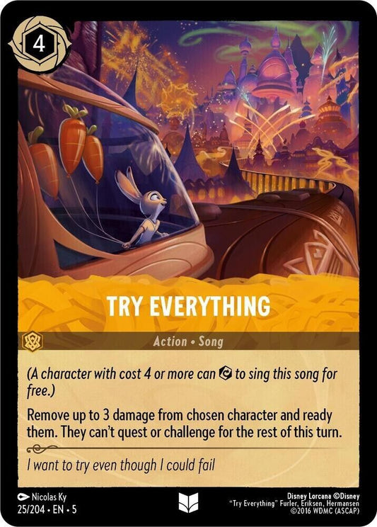 Try Everything Cold Foil Disney Lorcana 25/204 Shimmering Skies