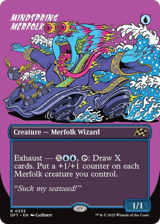Mindspring Merfolk (Borderless) (Foil) Aetherdrift MTG