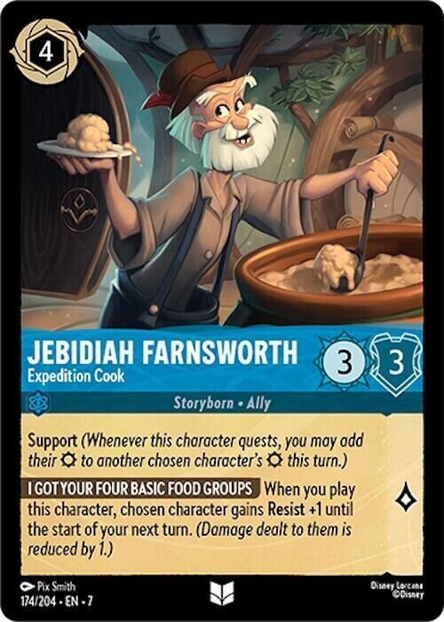 Jebidiah Farnsworth Expedit. Cold Foil Disney Lorcana 174/204 Archazia's Island