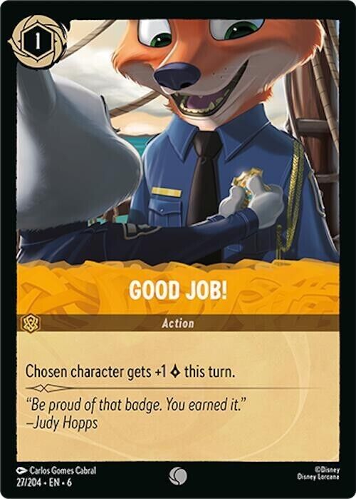 Good Job! Cold Foil Disney Lorcana 27/204 Azurite Sea