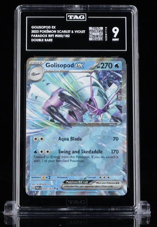 Pokemon TAG 9 MT Golisopod EX #50/114 Double Rare Paradox Rift 2021 Graded Slab