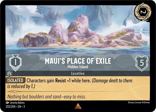 Maui's Place of Exile Hidden Island Cold Foil Disney Lorcana