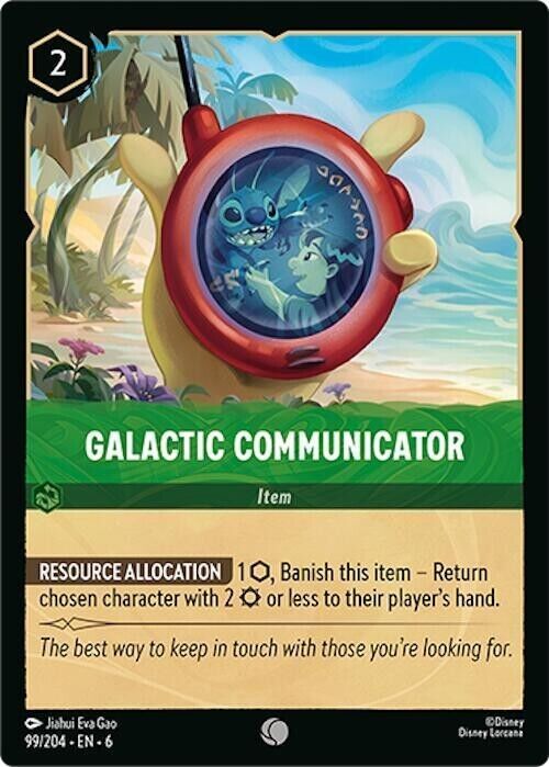 Galactic Communicator Cold Foil Disney Lorcana 99/204 Azurite Sea