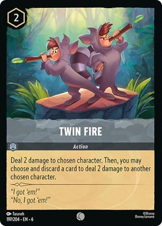 Twin Fire Cold Foil Disney Lorcana 197/204 Azurite Sea