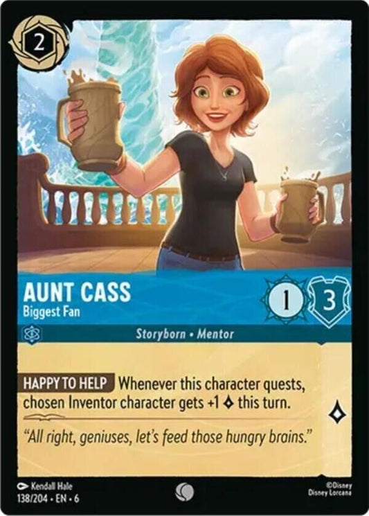Aunt Cass Biggest Fan Cold Foil Disney Lorcana 138/204 Azurite Sea