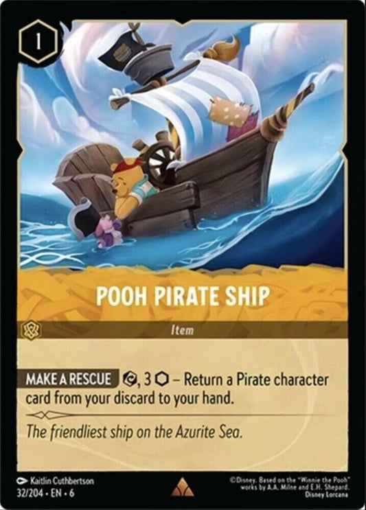 Pooh Pirate Ship Non-Foil Disney Lorcana 32/204 