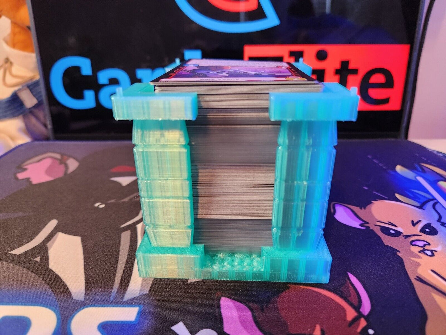 TCG Card Game Deck Box 100 Cards Deck Holder Stackable MTG Pokemon Lorcana