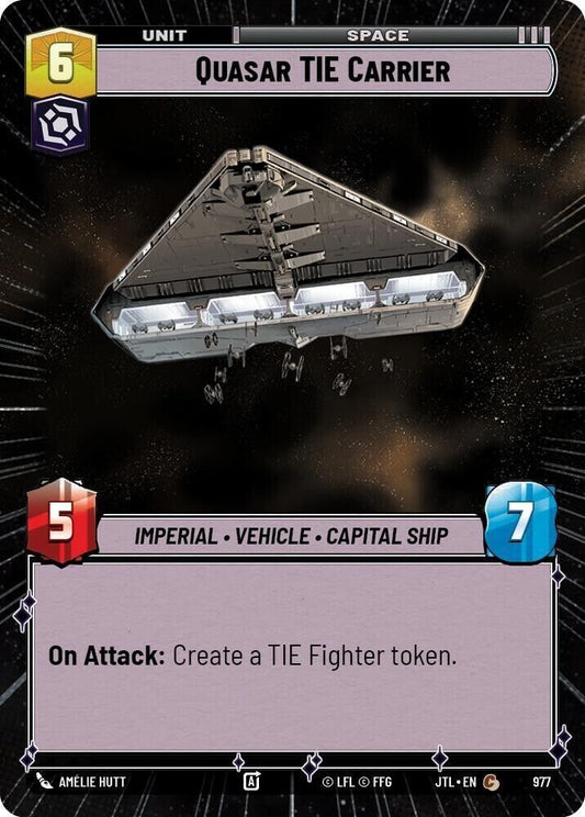 Quasar TIE Carrier (Hyperspace Foil) JTL SWU