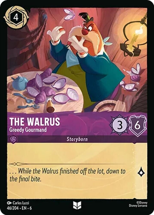 The Walrus Greedy Gourmand Cold Foil Disney Lorcana 46/204