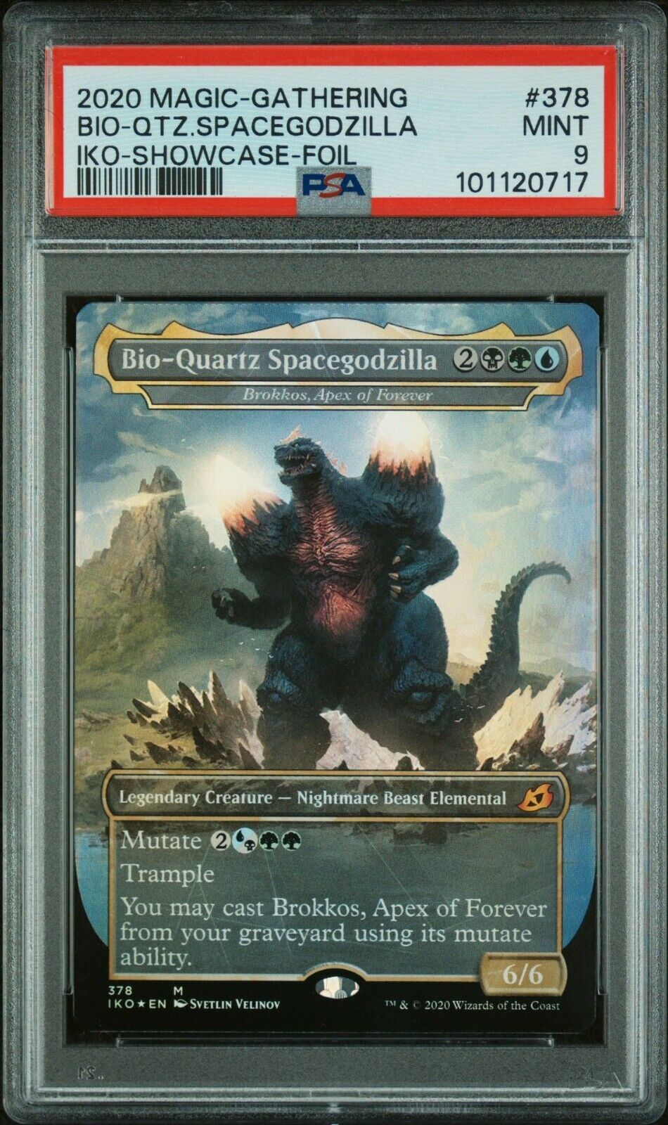 BIO-QUARTZ SPACEGODZILLA (SHOWCASE-FOIL) *PSA 9*