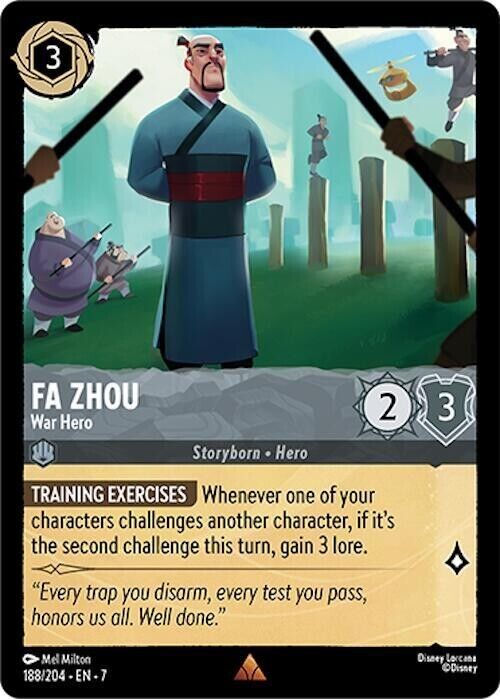 Fa Zhou War Hero Non-Foil Disney Lorcana 188/204 Archazia's Island