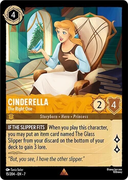 Cinderella The Right One Non-Foil Disney Lorcana 15/204 Archazia's Island