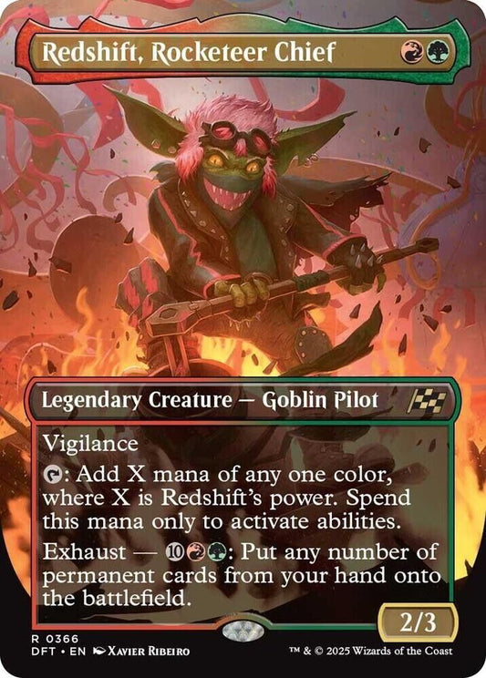 Redshift, Rocketeer Chief (Borderless) (Foil) Aetherdrift MTG