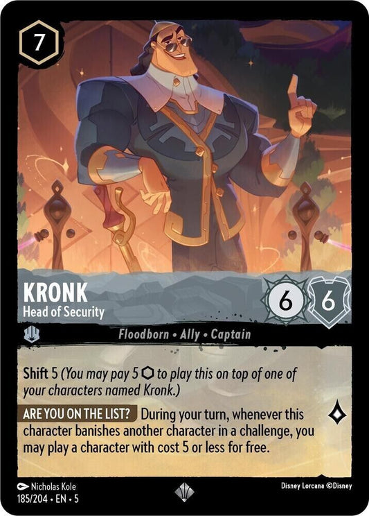 Kronk Head of Security Non-Foil Disney Lorcana 185/204