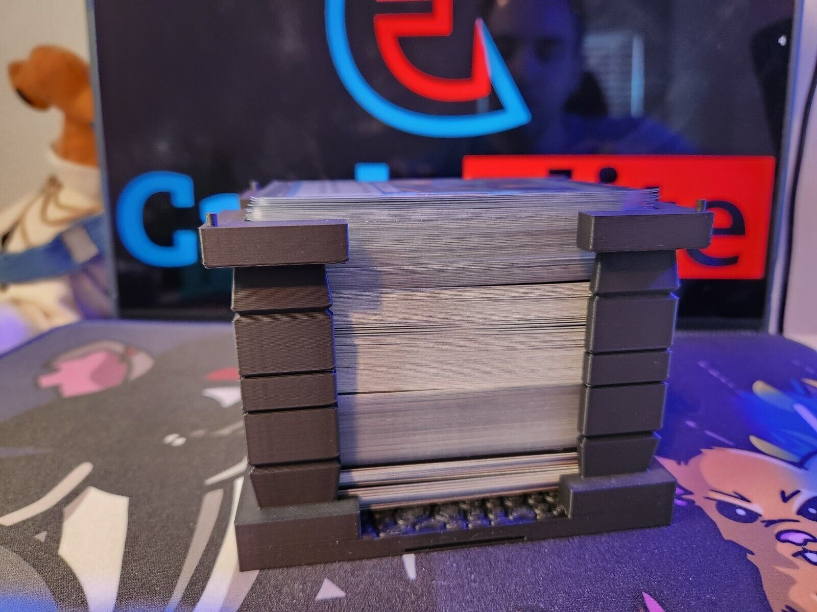 TCG Card Game Deck Box 100 Cards Deck Holder Stackable MTG Pokemon Lorcana