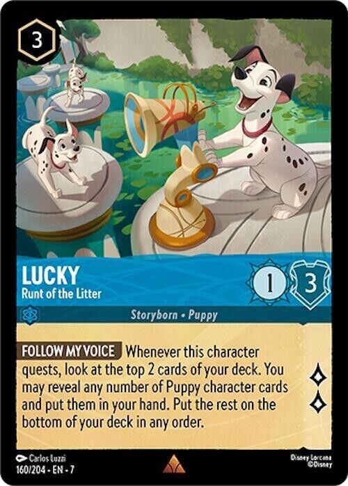 Lucky Runt of the Litter Non-Foil Disney Lorcana 160/204 Archazia's Island