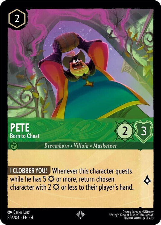 Pete Born to Cheat Non-Foil Disney Lorcana