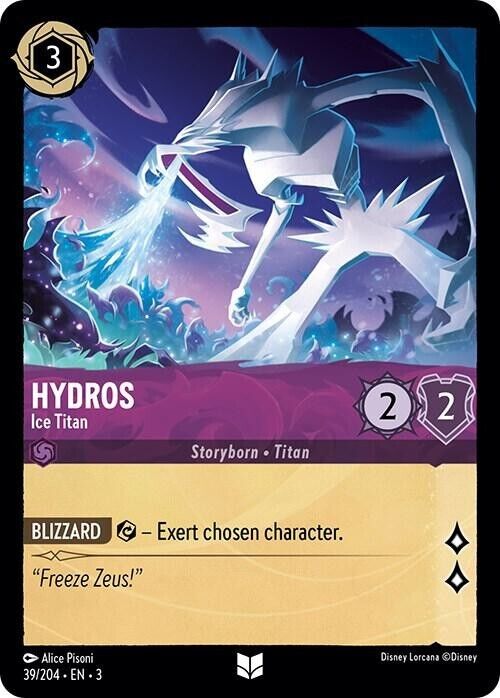 Hydros Ice Titan Cold Foil Disney Lorcana 39/204