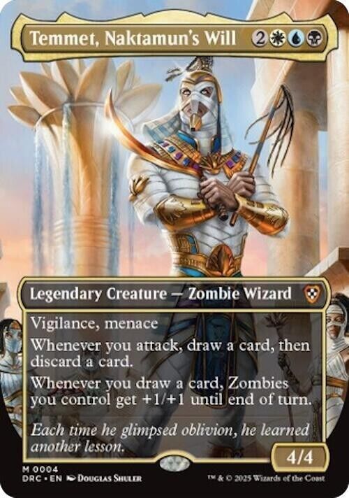 Temmet, Naktamun's Will (Borderless) (Foil) Aetherdrift MTG
