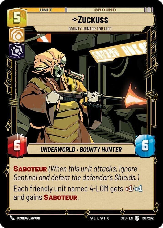 Zuckuss - Bounty Hunter for Hire (Foil) SWU