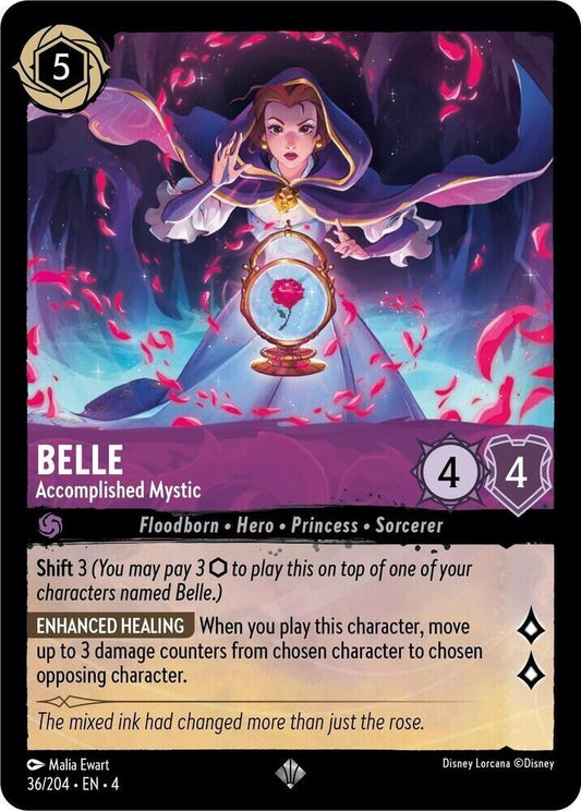 Belle Accomplished Mystic Non-Foil Disney Lorcana 36/204