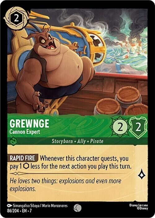 Grewnge Cannon Expert Cold Foil Disney Lorcana 86/204 Archazia's Island