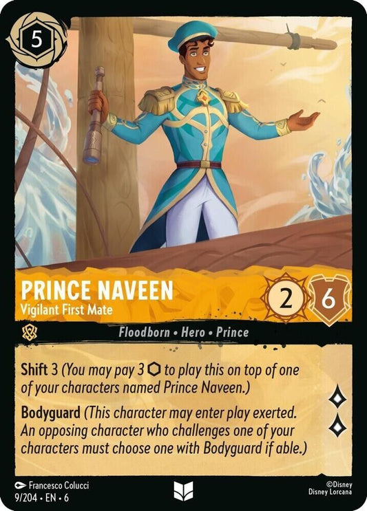 Prince Naveen Vigilant First Mate Cold Foil Disney Lorcana 9/204