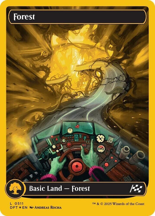 Forest (0511) (First-Place Foil) Aetherdrift MTG