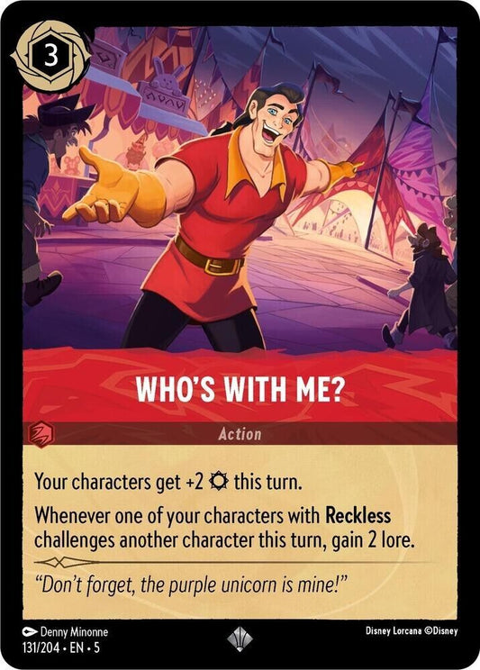 Who's With Me? Non-Foil Disney Lorcana 131/204