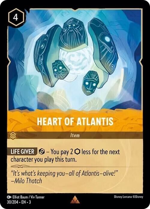 Heart of Atlantis Non-Foil Disney Lorcana