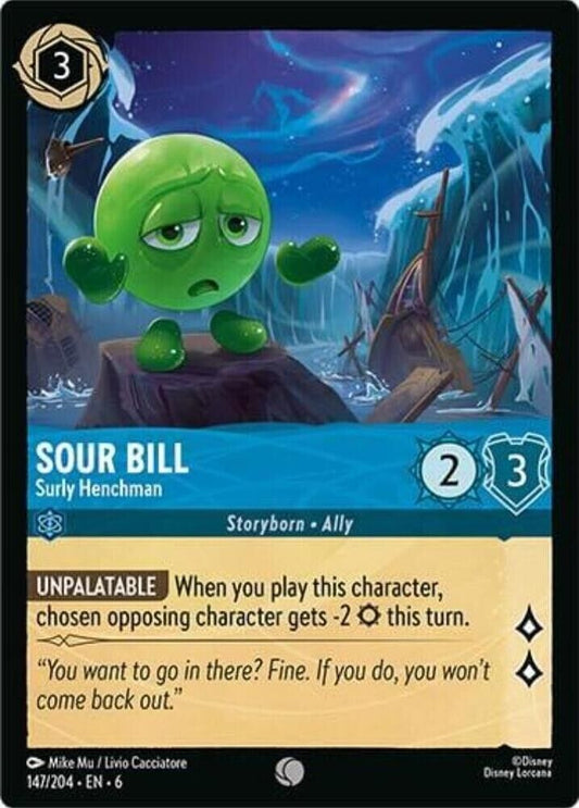 Sour Bill Surly Henchman Cold Foil Disney Lorcana 147/204 Azurite Sea