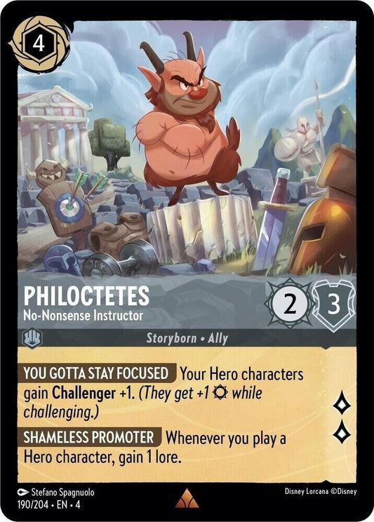 Philoctetes - No-Nonsense Instructor Non-Foil Disney Lorcana 190/204