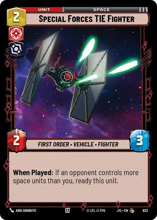 Special Forces TIE Fighter (Foil) JTL SWU