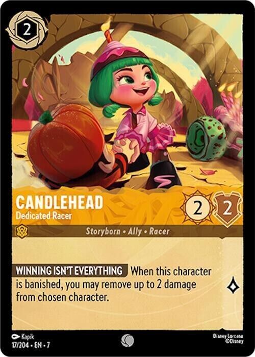 Candlehead Dedicated Racer Cold Foil Disney Lorcana 17/204 Archazia's Island