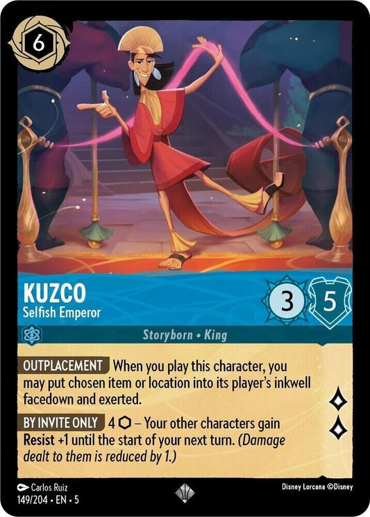 Kuzco Selfish Emperor Non-Foil Disney Lorcana 149/204