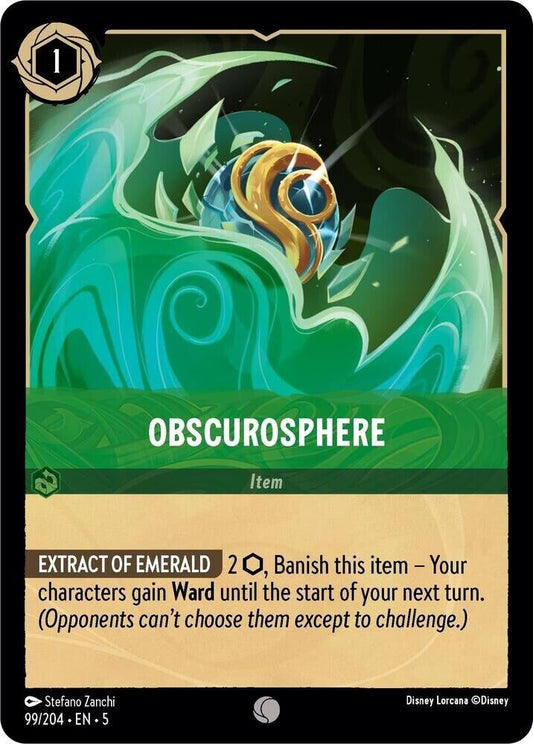Obscurosphere Cold Foil Disney Lorcana 99/204 Shimmering Skies