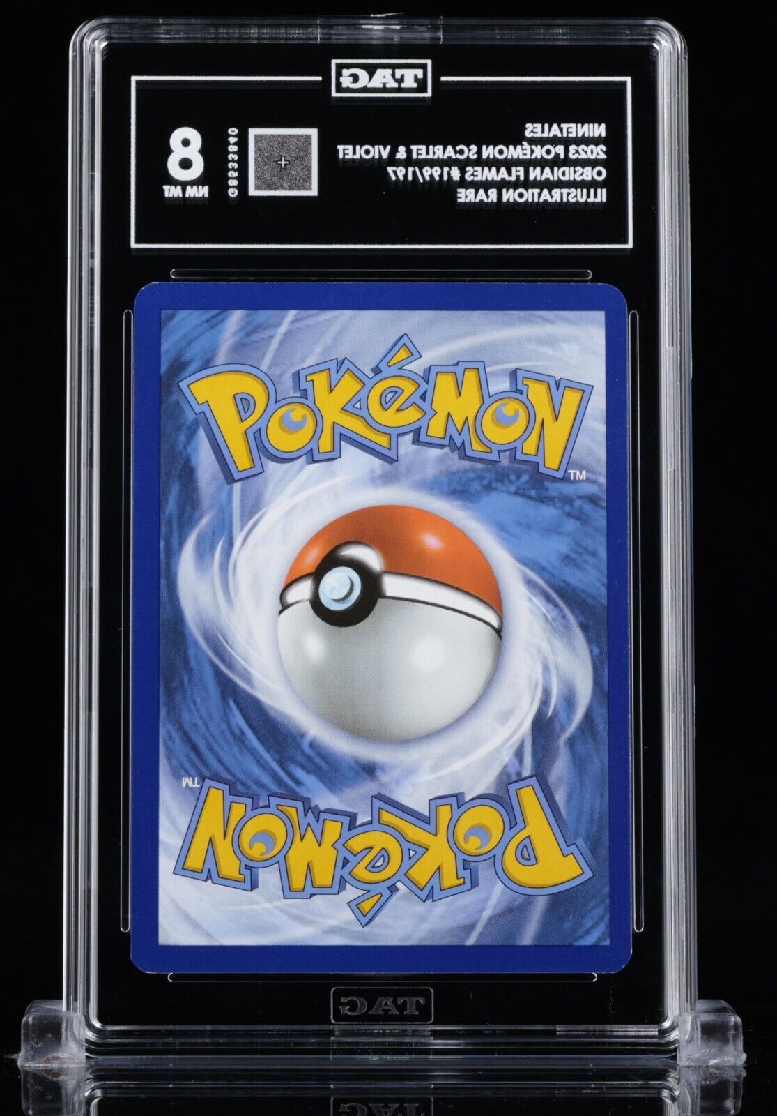 Pokemon TAG 8 NM Ninetales #199/197 Illustration Rare Obsidian Flames Graded