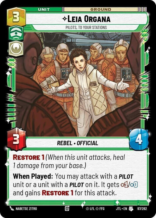 Leia Organa - Pilots, To Your Stations (Non-Foil) JTL SWU