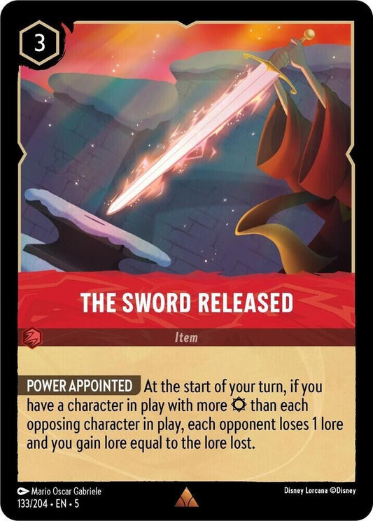 The Sword Released Non-Foil Disney Lorcana 133/204