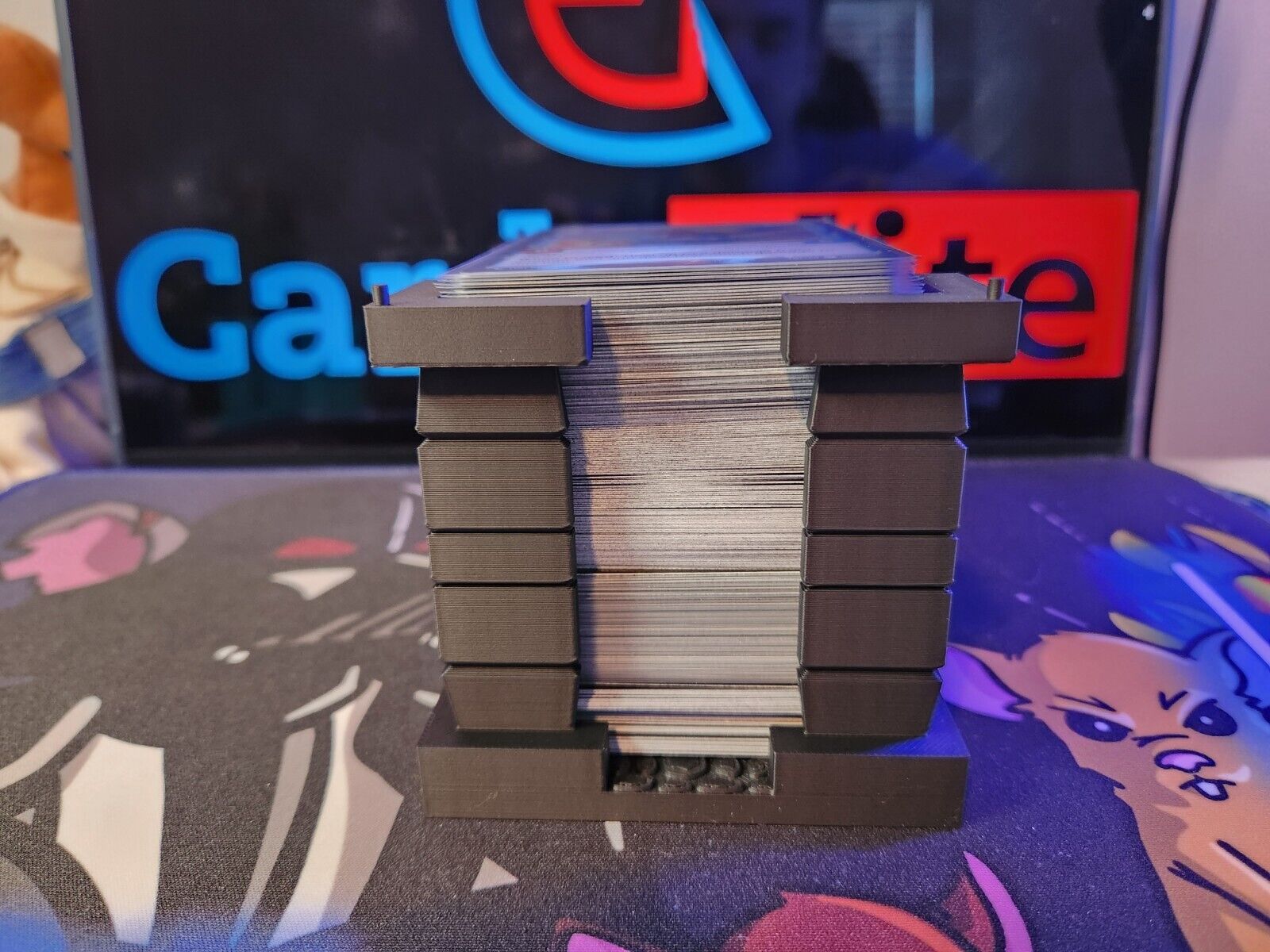 TCG Card Game Deck Box 100 Cards Deck Holder Stackable MTG Pokemon Lorcana